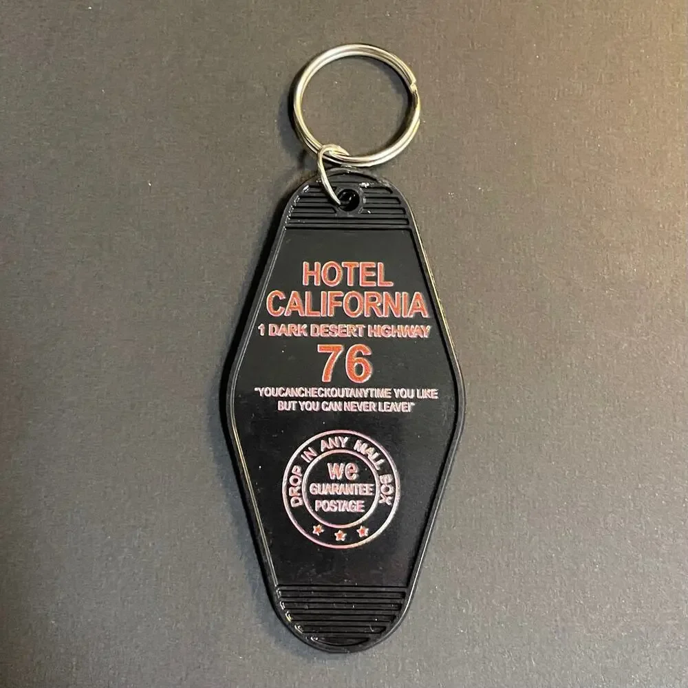 Eagles Hotel California Keychain ~ Black